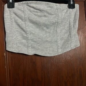 No Boundaries Gray Crop Top